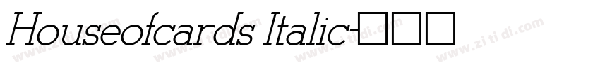 Houseofcards Italic字体转换